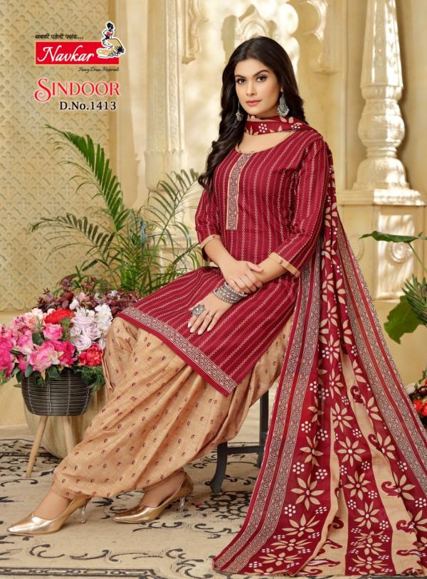 Navkar Sindoor Vol-14 Cotton Print Exclusive Look Readymade Suit